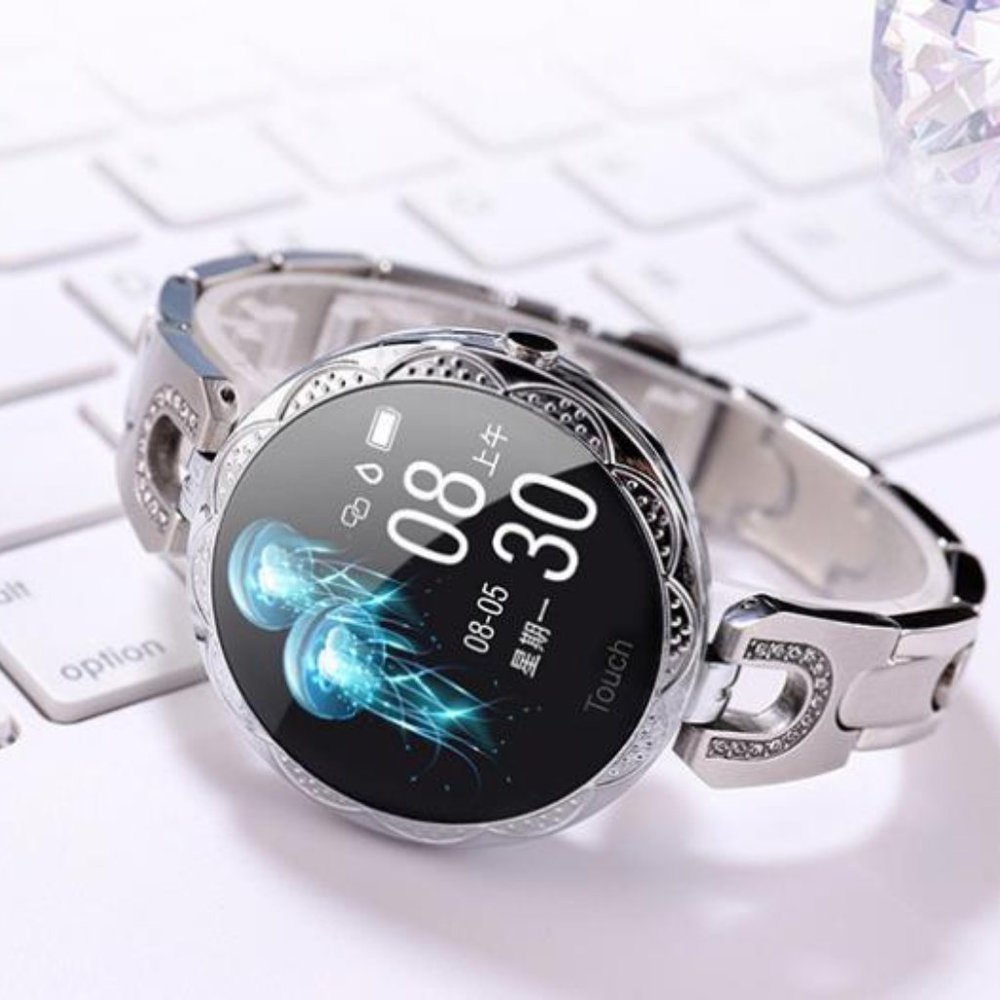 AK15 Women's Smartwatch Waterproof Silver